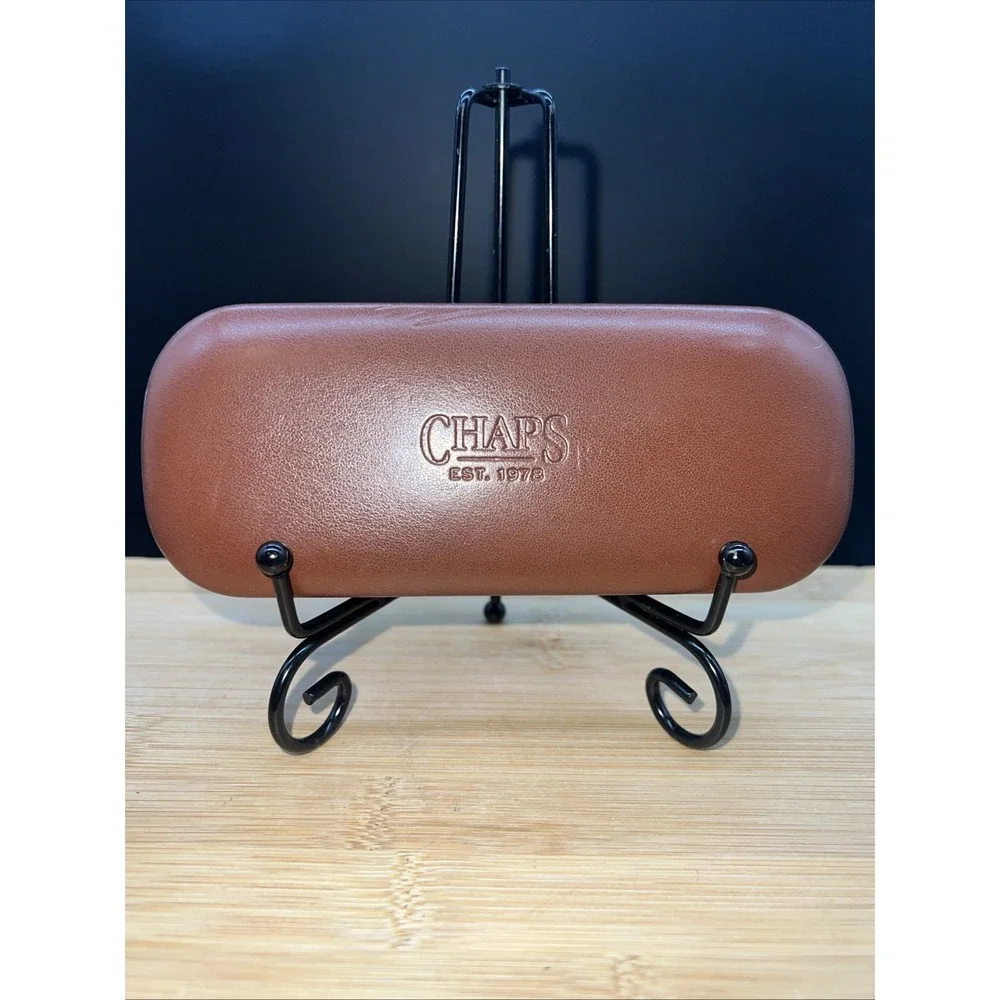 Chaps Ralph Lauren Hard Shell Eyeglass/Sunglass Clamshell Box Brown